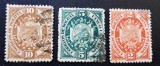 Bolivia 1894 - Set 3 Timbre Stema Boliviei -CLN1