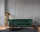 Canapea Oxford Chesterfield, 93x183x75 cm, 2 locuri, Verde