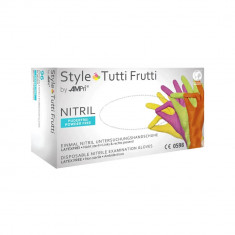 Manusi Nitril fara Pudra AMPri Style Tutti Frutti, M, 4 Culori, 96 buc foto
