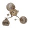 Lustra Julia 6133/3 auriu, rotund, 3*e27, schelet auriu, abajur semitransparent cristal