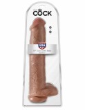 Dildo Clasic Cu Ventuza King Cock, Bronz, 38 cm