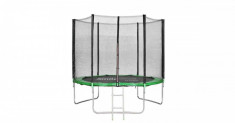 SmileSPORT by Pepita 244cm trambulina cu plasa in aer liber cu scara #green foto