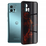Cumpara ieftin Husa pentru Motorola Moto G72, Techsuit Glaze Series, Red Nebula