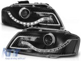 Set de faruri tuning cu lumini LED potrivit pentru Audi A3 8P 05.2003-03.2008 3D/5D, stanga si dreapta Performance AutoTuning