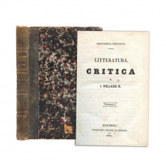 I. Heliade Rădulescu, Literatura critică, 1860