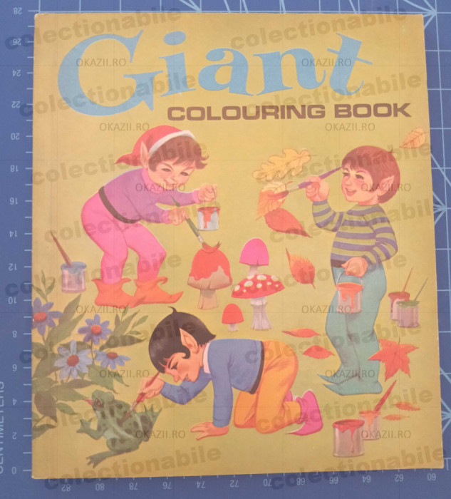 GIANT colouring book - carte album de colorat 1970 format mare