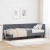 VidaXL Cadru de pat colțar cu saltea Gri &icirc;nchis 80 x 200 cm Catifea 3393879
