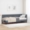 vidaXL Cadru de pat colțar cu saltea Gri &icirc;nchis 80 x 200 cm Catifea 3393879
