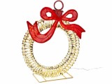 Decoratiune Craciun Glob auriu rosu cu leduri cm 50 x 18 x 58 H