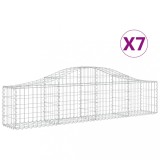 Cumpara ieftin Cosuri gabion arcuite 7 buc, 200x30x40/60 cm, fier galvanizat