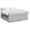 VidaXL Pat box spring cu saltea, gri deschis, 180x200 cm, catifea 3287818