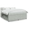 vidaXL Pat box spring cu saltea, gri deschis, 180x200 cm, catifea 3287818