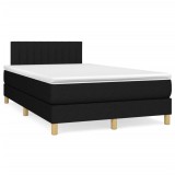 Pat box spring cu saltea, negru, 120x190 cm, catifea GartenMobel Dekor, vidaXL