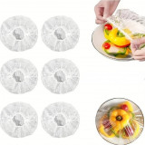Set 100 Folie de Protectie Elastica pentru Alimente si Boluri Cyrax, material plastic, prospetime, diametrul 12 - 40 cm