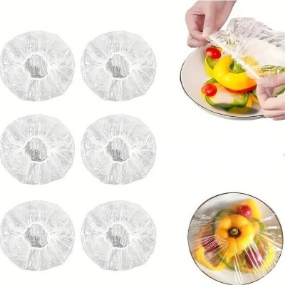 Set 100 Folie de Protectie Elastica pentru Alimente si Boluri Cyrax, material plastic, prospetime, diametrul 12 - 40 cm foto