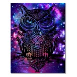 Set pictura cu diamante 5D Bougimal, model bufnita, 40x50cm, panza, multicolor