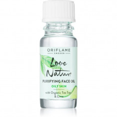 Oriflame Love Nature Organic Tea Tree & Lime ulei de curatare pentru ten acneic 10 ml