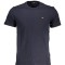 Tricou barbati, cu mini logo brodat, Regular fit, Bleumarin (Marime: 2XL)