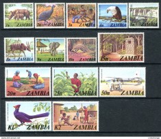 ZAMBIA 1975 FAUNA AGRICULTURA PEISAJE foto