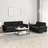 VidaXL Set de canapele cu perne, 2 piese, negru, catifea 3202255