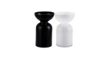 Set 2 vaze flori sticla neagra alba 15 x 24,5 cm