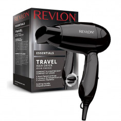 Uscator de par Revlon Essentials Travel, 1200 W, 2 viteze, 2 trepte, maner pliabil foto