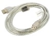 Cablu USB 2.0 A-A aurit 1,8m transparent, Lanberg