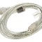 Cablu USB 2.0 A-A aurit 1,8m transparent