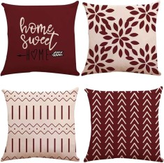 Huse de perna YLL 18x18, Huse de perna pentru canapea, Huse de perna decorative pentru exterior, set de 4 pentru canapea extensibila ?i ma?ina 18x18 i foto