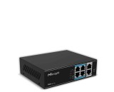 Switch Milesight MS-S0208-GL; Porturi:8 100Mbps PoE ports (RJ45) +2 1000Mbps unlink ports; Maxim 30 W per port, Buget 120 W; Performanta: Switching ca