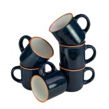 Set 6 cani Bistrot Albastru, 120 ml