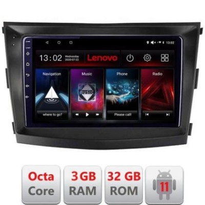 Navigatie SsangYong Tivoli 2015-2019 Android radio gps internet Octa Core 3+32 kit-tivoli2015+EDT-E509 LENOVO LITE CarStore Technology foto