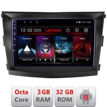 Navigatie SsangYong Tivoli 2015-2019 Android radio gps internet Octa Core 3+32 kit-tivoli2015+EDT-E509 LENOVO LITE CarStore Technology