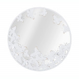 Cumpara ieftin Oglinda de perete White Butterfly, Mauro Ferretti, 62.5x62.5 cm, fier, alb/auriu