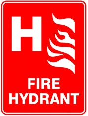 Fire hydrant sign foto
