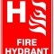 Fire hydrant sign