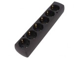 Conector Alimentare AC Splitter 2P 16A Negru