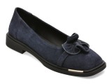 Balerini EPICA bleumarin, 3941501, din piele intoarsa