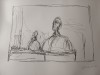 ALBERTO GIACOMETTI, LITOGRAFIE ALB-NEGRU ORIGINALA SERIA &quot;PORTET/ BUST&quot; SEMNATA IN PLACA, INTITULATA SI DATATA PE VERSO DE EDITOR