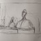 ALBERTO GIACOMETTI, LITOGRAFIE ALB-NEGRU ORIGINALA SERIA &quot;PORTET/ BUST&quot; SEMNATA IN PLACA, INTITULATA SI DATATA PE VERSO DE EDITOR