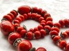 COLIER MASIV OPULENT TRIBAL cu CORAL manopera EXCEPTIONALA vintage VECHI de efect UNIC