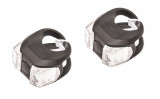 Set stopuri Raypal 2215, LED 2x2, 3 functii, 2xCR2032, alb/negru, Pegas