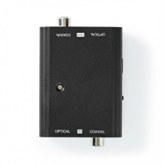 Convertor audio digital Toslink la RCA SPDIF eARC, Nedis ACON2507BK