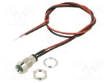 Lampă de control LED concav verde BIVAR 5VDC &Oslash;8mm 5mm