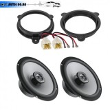Pachet Audio Dacia Renault, Boxe Hertz UNO X165, Inele Distanțiere, Compatibil Duster, Logan, Sandero, Clio, Megane, Nissan Almera, Qashqai