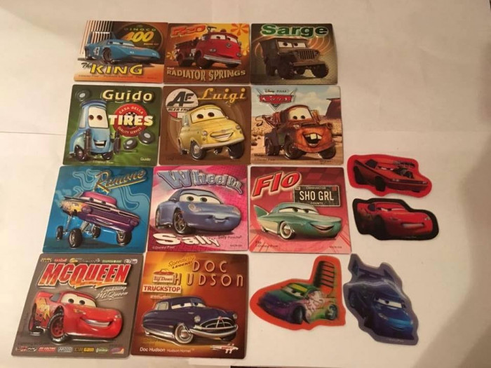 15 magneti frigider Cars Disney Pixar, 3D, colectibile, 11 mari + 4 mai mici