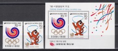 Coreea de Sud 1985 - Jocurile Olimpice - Seul, Serie+Colita (vezi descrierea)