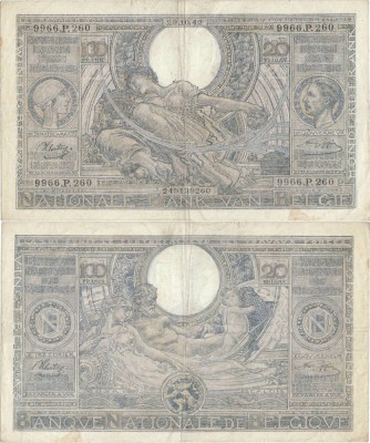 1942 (29 X), 100 francs (P-112a.3) - Belgia foto
