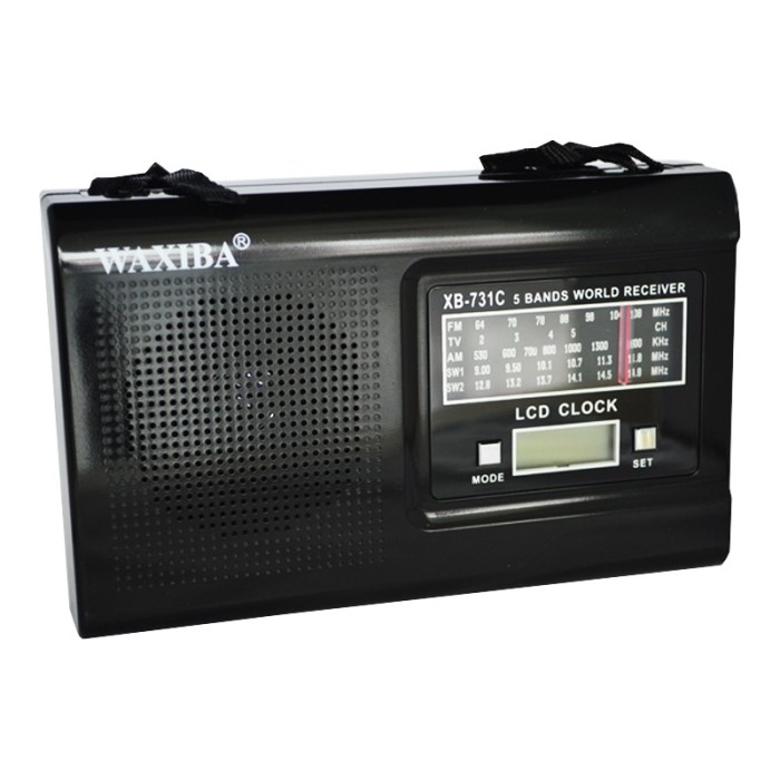 Radio portabil cu ceas Waxiba XB-731C, ceas LCD, 5 benzi Radio portabil cu ceas Waxiba XB-731C, ceas LCD, 5 benzi