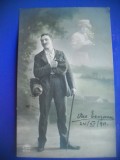 HOPCT 177 Z BARBATI..BARBATI...IN 1911-CARTE POSTALA ROMANTICA-ROMANIA-CIRCULATA